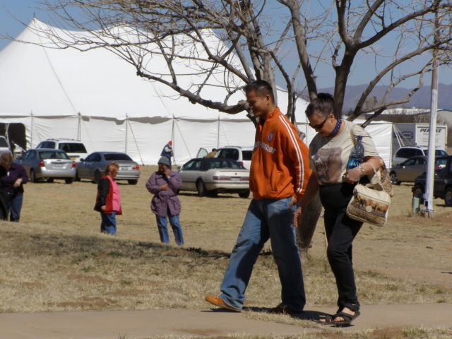 Walking to Cafeteria